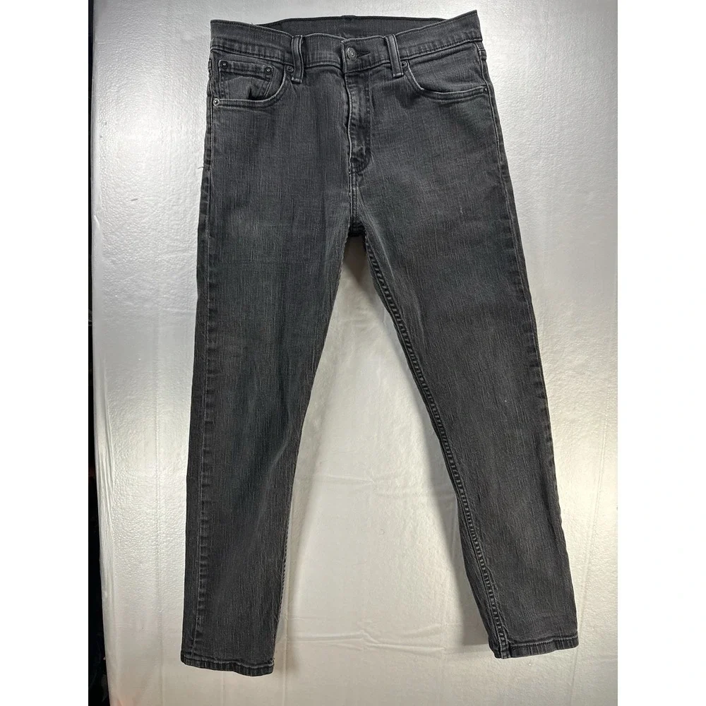 Levi's 508 Jeans Men's 28x27.5 Regular Taper Fit Black‎ Dark Wash Denim